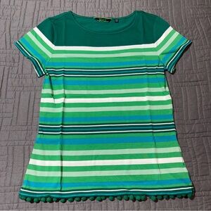 C. Wonder Green and White Striped Top